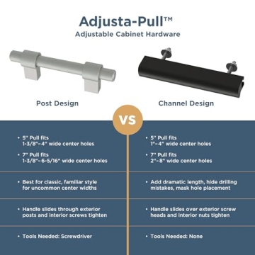 Adjustable Cabinet Handles - Franklin Brass Pulls 5-Pack