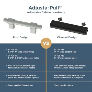 Adjustable Cabinet Handles - Franklin Brass Pulls 5-Pack