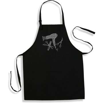 Stylish Rhinestone Hair Stylist Apron with 3 Pockets