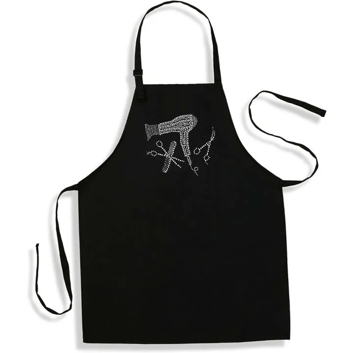 Stylish Rhinestone Hair Stylist Apron with 3 Pockets