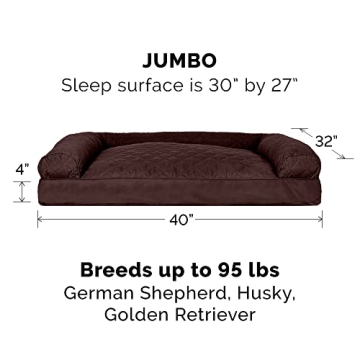 Furhaven Large Dog Bed with Washable Cover - Jumbo Size