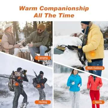 Hand Warmers 2 Pack with 10000mAh Charging Box,Portable Pocket Heater,24Hrs Long Safe Heat,Outdoor, Travel, Golf, Hunting, Camping,Gifts for Men Women(Black)