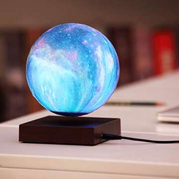 VGAzer Levitating Moon Lamp Floating and Spinning in Air Freely with Gradually Changing LED Lights B...