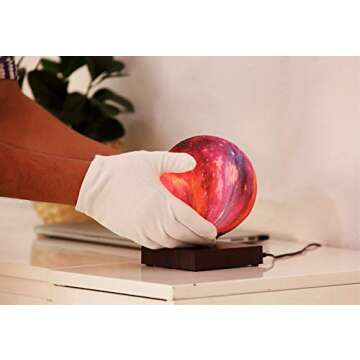 VGAzer Levitating Moon Lamp Floating and Spinning in Air Freely with Gradually Changing LED Lights Between 7 Colors,Decorative Light for Kids Lover Friends (Square Base)