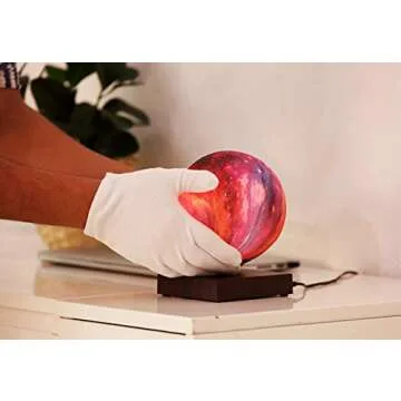 VGAzer Levitating Moon Lamp Floating and Spinning in Air Freely with Gradually Changing LED Lights Between 7 Colors,Decorative Light for Kids Lover Friends (Square Base)