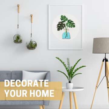 BERYA Learn to Embroidery Kits for Beginners, Pre-Stamped Cross Stitch Kits with Pattern, Hoop, Color Threads, Tools & Instruction for DIY Arts and Crafts