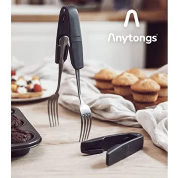 Anytongs - Versatile Kitchen Tongs (2-Pack, Black)
