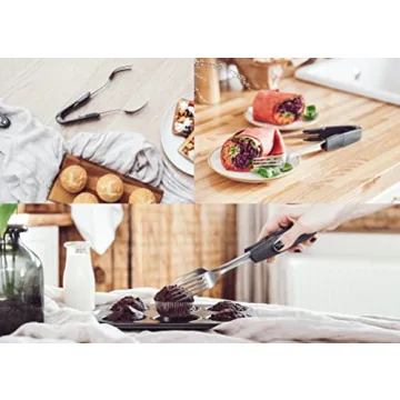 Anytongs - Versatile Kitchen Tongs (2-Pack, Black)