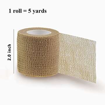 Self Adhesive Bandage Wrap,5 Yards Adhesive Bandage Tape for Strong Elastic Sports,Wrist,Ankle Sprai...