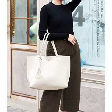 Dreubea Women's Soft Faux Leather Tote Shoulder Bag