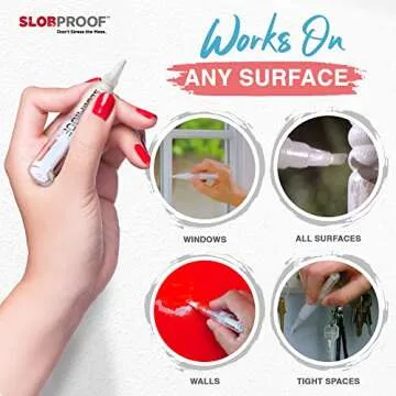 Slobproof Refillable Paint Brush Pens Bundle Pack of 5 & Pack of 2. Convenient Touch-Up, Fillable Solution for Precision, and Ease in Paint Touch-Ups. Ideal for Home, Wall, and Wood Paint Touch Ups