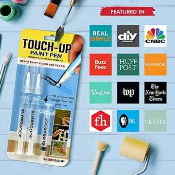 Slobproof Refillable Paint Brush Pens Bundle Pack of 5 & Pack of 2. Convenient Touch-Up, Fillable Solution for Precision, and Ease in Paint Touch-Ups. Ideal for Home, Wall, and Wood Paint Touch Ups