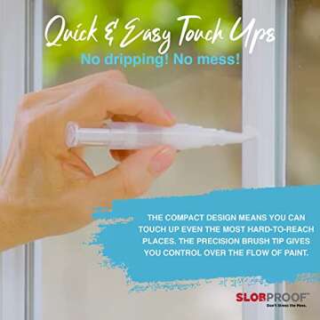 Slobproof Refillable Paint Brush Pens Bundle Pack of 5 & Pack of 2. Convenient Touch-Up, Fillable Solution for Precision, and Ease in Paint Touch-Ups. Ideal for Home, Wall, and Wood Paint Touch Ups