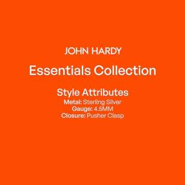 John Hardy Dot Collection, Women's Bracelet, 4.5MM 925-Sterling Silver, Luxury Women's Wrist Bracelet with Pusher Clasp, Size Medium