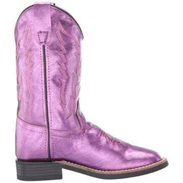Old West Kids Boots Girl's Gina (Toddler/Little Kid) Shiny Pink 10 Toddler M