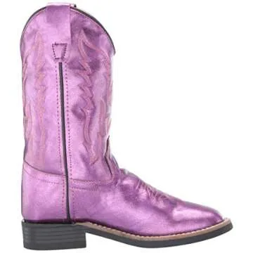 Old West Kids Boots Girl's Gina (Toddler/Little Kid) Shiny Pink 10 Toddler M