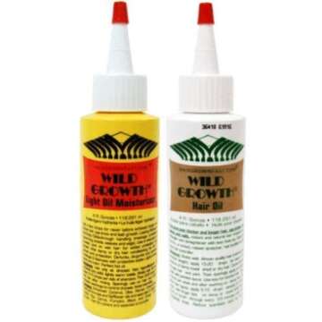 Wild Growth Set (Hair Oil 4 oz + Light Oil Moisturizer 4 oz)