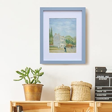 MUZILIFE Rustic Picture Frame 11x14 Blue Wood