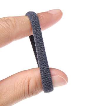 Miuance Elastic Hair Ties No-Crease 120pcs Grip for All Hair