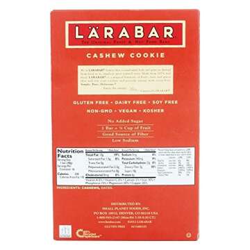 Larabar Cashew Cookie Cad Size, 1.7 Ounce Each, 16 Count (Pack of 1)