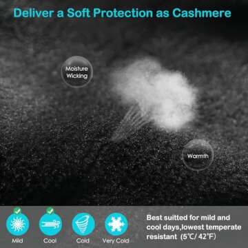 GORELOX Winter Warm Gloves,Touchscreen Cold Weather Driving Gloves Windproof Anti-Slip Sports Gloves...