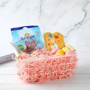 Baby Pink Crinkle Cut Paper Shred Filler - 8 oz for Gifts