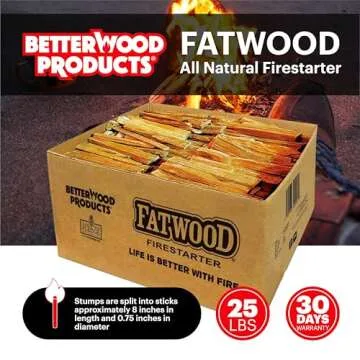 Fatwood Fire Starter Sticks - Perfect for Campfires & Fireplaces