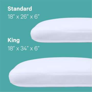 Casper Hybrid Pillow for Sleeping, Standard, White