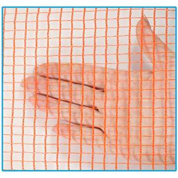 Kidkusion Driveway Safety Net | Not Retractable | Orange | 18' | Outdoor Barrier; Playtime Safety; Yard Safety