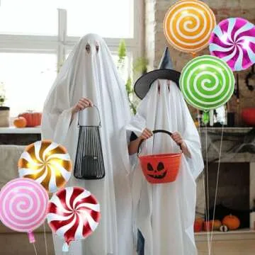 AnnoDeel 12 pcs 18" Sweet Candy Balloons, Round Lollipop Balloon Birthday Wedding Party Balloons