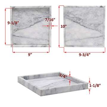 Elegant LUANT Marble Stone Decorative Tray for Home Decor