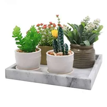 LUANT Marble Decorative Tray for Counter and Vanity