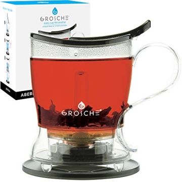 GROSCHE Aberdeen Tea Infuser Teapot - BPA-Free, 17.7 oz - Stylish and Effortless Brewing