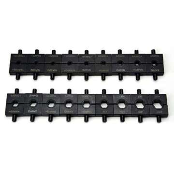 TEMCo TH0006 Hydraulic Electrical Cable Lug/Terminal Crimper Kit with 18 Die Sets 12 AWG - 00 (2/0) (5 US TON)
