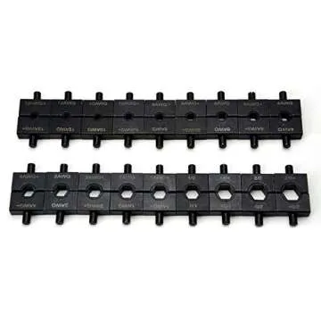 TEMCo TH0006 Hydraulic Electrical Cable Lug/Terminal Crimper Kit with 18 Die Sets 12 AWG - 00 (2/0) (5 US TON)