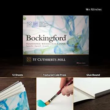 St. Cuthberts Mill Bockingford Watercolor Paper Pad - 16x12