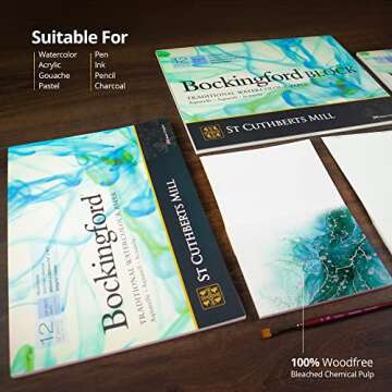 St. Cuthberts Mill Bockingford Watercolor Paper Pad - 16x12