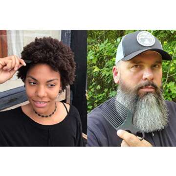 Chicago Comb Model 7 Carbon Fiber Pick Comb: The Ultimate Accessory for Long, Thick, and Curly Hair