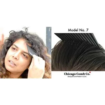 Chicago Comb 7: Expert Carbon Fiber Pick for Curly Hair