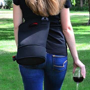 Wine Purse with Hidden Spout for Boxed Wine bladders- Wine Accessories And Gifts- Neoprene BYOB Insu...