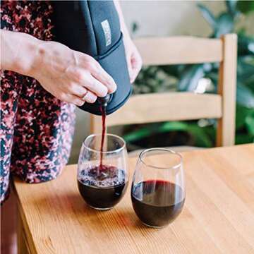 Wine Purse with Hidden Spout for Boxed Wine bladders- Wine Accessories And Gifts- Neoprene BYOB Insulated Beverage Tote Carrier- Secret Flask For Beach, Party, Pool