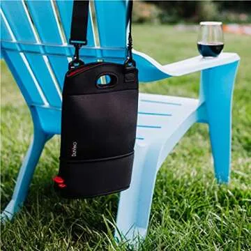 Wine Purse with Hidden Spout for Boxed Wine bladders- Wine Accessories And Gifts- Neoprene BYOB Insulated Beverage Tote Carrier- Secret Flask For Beach, Party, Pool