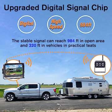 Rohent RV Backup Camera Wireless 1080P - 4 Channels, Night Vision, Waterproof