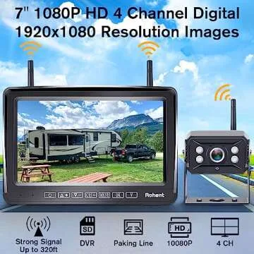 Rohent Wireless Backup Camera for RV with 7 Inch Monitor