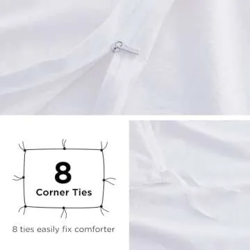 Bedsure 100% Washed Cotton Duvet Cover Full - Bright White Minimalist Duvet Cover for All Seasons - GentleSoft™ Plain Simple Cotton Bedding Set with 2 Pillow Shams (Bright White, Full, 80"x90")