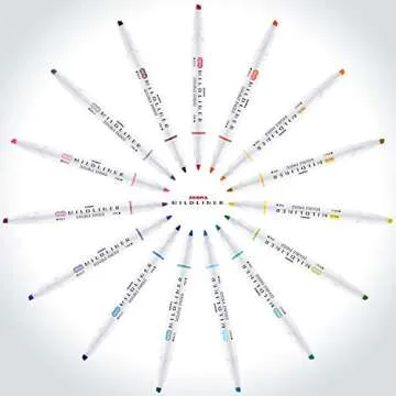 Zebra Mildliner Highlighters, Double Ended Highlighter, Broad And Fine Tips, Pastel Colors Midliner Pens, 18 Pack, 78118ELG