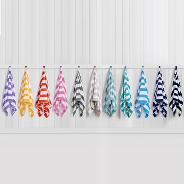 LULUHOME Large Oversized Beach Towel Soft Striped Ultra-Absorbent