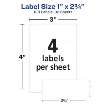 Avery Multi-Use Permanent Labels, 128 Blank Labels