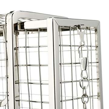 Iron Cage Box Clutch Purse Handbag Evening Bag (Silver)