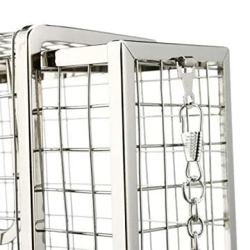 Iron Cage Box Clutch Purse Handbag Evening Bag (Silver)